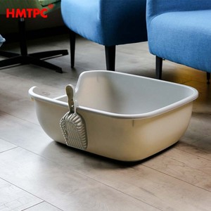 กระบะทรายแมว Hmtpc รูปทรงสี่เหลี่ยมผืนผ้า ขนาด 57x46x20.5 ซม. ความจุขนาดใหญ่ ป้องกันฝุ่น ทำความสะอาดง่าย สำหรับแมว - Product Image 1