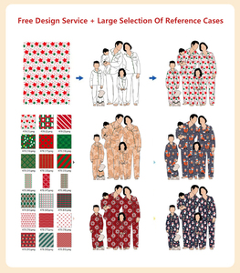 <span class=keywords><strong>Pijamas</strong></span> Tejidas a Juego Familiares Navideñas para el Hogar, Tallas Grandes, <span class=keywords><strong>de</strong></span> Dos Piezas, Personalizadas para Dropshipping con Logotipo Frontal - Product Image 5