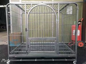 Cage en fer classique personnalisée pour petits animaux de compagnie produits en métal plateau en plastique à bouton solide pour chat chien ours en peluche poméranien - Product Image 2