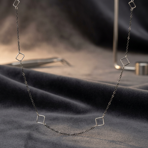 Beautiful 925 Sterling <b>Silver</b> Classic Designer Necklace with Bezel Setting for Wedding Engagement Gift - Product Image 2