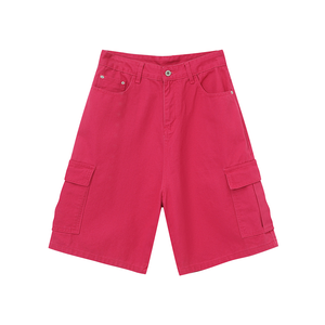 Novedad de verano, ropa de trabajo de vaquero, pantalones cortos de mezclilla para <span class=keywords><strong>hombre</strong></span>, Pantalones rectos de pierna ancha con bolsillos 3D, pantalones sueltos informales versátiles <span class=keywords><strong>Cargo</strong></span> para <span class=keywords><strong>hombre</strong></span> tejidos - Product Image 6