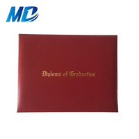 Dossier de titulaire de diplôme d'estampage de feuille d'or/d'argent classique pour certificat universitaire