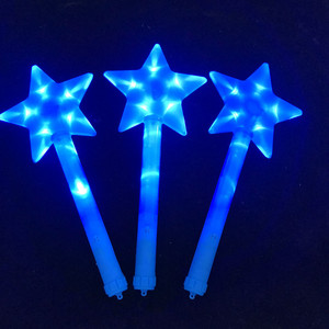 Tongkat menyala bintang klasik ekstra besar, mainan multiwarna datar tongkat bercahaya Neon perlengkapan pesta konser hadiah - Product Image 3