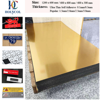 Feuille métallique bicolore chromée miroir brossée en acier cuivré doré 1/16'' 2' x 4' pour gravure laser et laminages de trophées et médailles