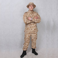 Uniforme tactique unisexe ACU en tissu sergé imperméable à imprimé numérique camouflage désertique