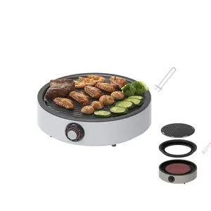 Nouveau Design Portable Mini Cuisinière En Céramique Amovible Revêtement antiadhésif Gril 2000W Barbecue Électrique