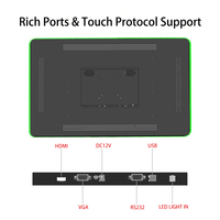 Monitor Táctil PCAP Premium Personalizado de 32 Pulgadas con Pantalla LED Halo para Juegos, Pantalla Táctil Interactiva para Gabinete de Máquinas de Juegos de Habilidad