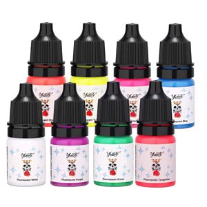 Tinta fluorescente para tatuajes, juego de 8 colores, 5 ml cada uno, tinte cosmético luminoso para pintar el cuerpo, para fiestas y eventos - Product Image 3