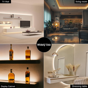 2700k-6500K 576led/M 10W + 10W/m 24V COB 10mm CCT thông minh LED Strip tunnable linh hoạt trang trí nội thất tiết kiệm năng lượng LED CCT chuỗi đèn - Product Image 3