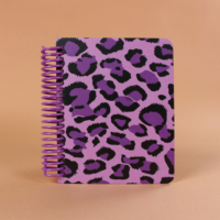 Cuaderno Espiral con Estampado de Leopardo A6 - 100 Hojas, Portátil y Fácil de Transportar, Ideal para Regalo