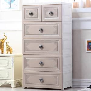 58 عرض الطائرة الكرتون البلاستيك 5 طبقات درج تخزين مع اثنين من أقفال PP منظم خزانة الملابس خزانة الصدر من الأدراج - Product Image 4