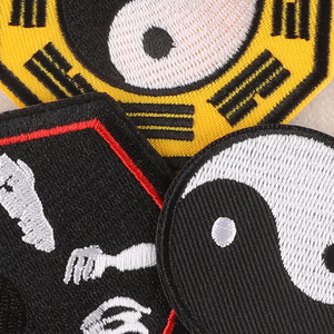 Parches de Tela de Poliéster Bordados a Máquina con Diseño de Tai Chi, <span class=keywords><strong>Ocho</strong></span> <span class=keywords><strong>Trigramas</strong></span> y Yin-Yang para Ropa, Sombreros y Accesorios - Product Image 2