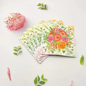 Flower Napkins Paper Napkinmanufacturers Custom Various Colors Pattern Napkin