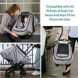Housse de siège de voiture imperméable pour bébé par temps froid Housse de siège de voiture pour bébés coupe-vent pour garder les bébés au chaud et confortables - Product Image 3