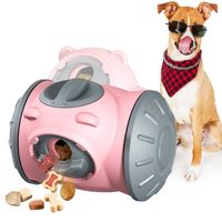 Jouet interactif multifonctionnel et amusant pour animaux de compagnie, avec distributeur de nourriture lente et outil d'entraînement, emballé en boîte
