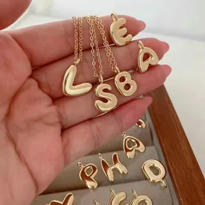 Shiny Initial Necklace Pendant Charms Jewelry Making 18k Gold Plated Diy Letter Bracelet Charms
