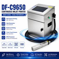 Imprimante jet d'encre continu haute vitesse DF-C9650, machine industrielle CIJ automatique pour l'impression de dates, de lots, de codes-barres et de codes QR sur plastique