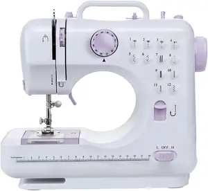 Mini Sewing Machine 7.2w 12 stitches household cloth with button hole maquina de coser yiwu factory used industrial electric