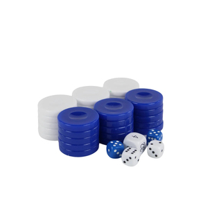 Set di chip Backgammon nero rosso bianco su misura con dadi a <span class=keywords><strong>dama</strong></span> di gioco altamente lucidato per il classico gioco di strategia - Product Image 5