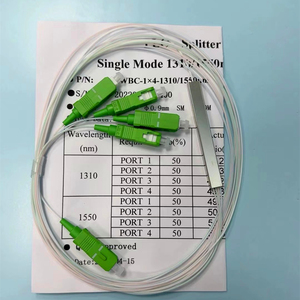 ตัวแยกสัญญาณ PLC คุณภาพสูง 1*4 พร้อมขั้วต่อ SC LC FC ST APC UPC ใยแก้วนำแสง 0.9 มม. ตัวแยกสัญญาณแบบเหล็ก - Product Image 3