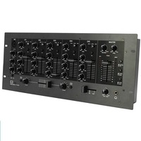 Console de mixage audio professionnelle C3 USB 5 canaux avec interface USB, égaliseur 3 bandes et sortie XLR pour DJ, club et spectacles sur scène