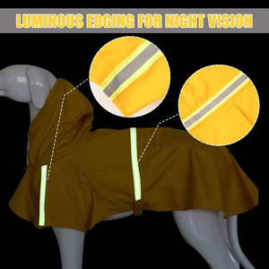 Ropa impermeable a prueba de nieve estampado sólido nuevo abrigo reflectante <span class=keywords><strong>para</strong></span> mascotas PU perro impermeable <span class=keywords><strong>para</strong></span> <span class=keywords><strong>Labrador</strong></span> Retriever Golden Retriever Husky - Product Image 5