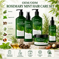 Masque capillaire bio à la menthe et au romarin, enrichi en huile essentielle pour la croissance des cheveux, après-shampoing réparateur en profondeur, soin capillaire, marque privée