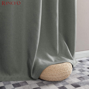 Nouveaux rideaux occultants en lin pour la maison, la chambre à coucher, pour le salon - Product Image 2