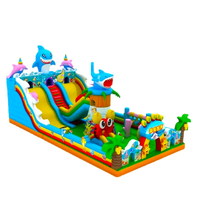 Château gonflable commercial pour enfants, parc de glissades, structure de saut, en PVC, certifié ASTM, pour 48 personnes
