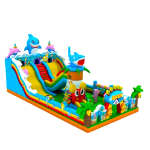 Château gonflable commercial pour enfants, parc de glissades, structure de saut, en PVC, certifié ASTM, pour 48 personnes - Product Image 6