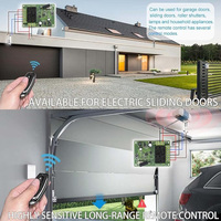 Télécommande RF sans fil bidirectionnelle 433 MHz, émetteur et récepteur pour ouvre-porte 12V/24V