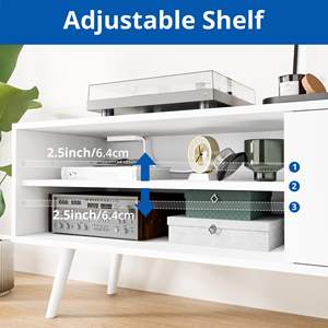 Centre de divertissement moderne du milieu du siècle avec meuble de rangement TV Media <span class=keywords><strong>Console</strong></span> pour salon chambre - Product Image 5