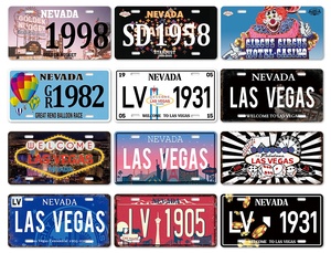 Plaque d'immatriculation de voiture <span class=keywords><strong>Las</strong></span> <span class=keywords><strong>Vegas</strong></span> en gros paysage étain métal signe pour la maison Bar décoration murale - Product Image 5