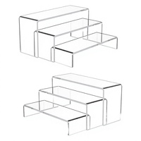 Support de présentation en acrylique transparent en forme de U à plusieurs niveaux pour cupcakes et desserts