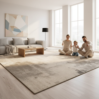 Tapis de luxe modernes en polyester doux, fabriqués à la machine, pour la décoration intérieure, tapis de sol pour salon, lavables