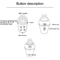 Manette de jeu sans fil R1 Mini Ring Blue-T, manette de jeu en forme d'anneau, télécommande portable VR pour téléphone portable, lunettes VR, manette de jeu BT