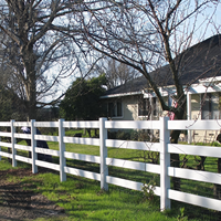 Clôture Commerciale en PVC Blanc de Qualité Professionnelle, Kit de Poteaux et Rails en Vinyle à 4 Rails pour Ferme Équine, Ranch, Bétail et Usage Industriel Robuste