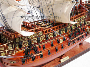 Sovereign of the Seas Modelo de barco alto de madera Hecho a mano Regalo novedoso de Vietnam - Product Image 6