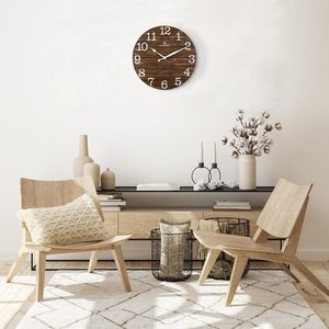 Horloge murale en quartz style ferme, 24 pouces, grande horloge murale rustique en bois, décoration écologique pour salon, chambre, <span class=keywords><strong>cuisine</strong></span> - Product Image 2