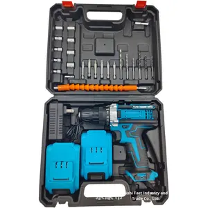 Taladro de impacto industrial transfronterizo de 48 V de alta potencia, reversible y multifunción, con estuche de plástico. - Product Image 3