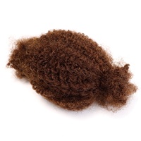 Jiffyhair Capelli Umani Afro Kinky in Bulk, Extension Candy Hair per Dreadlocks all'Uncinetto, Capelli Bulk 10a