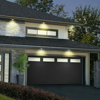Puerta de Garaje Moderna de Lujo OUNA, de Aluminio sin Marco, con Cristal Templado de Vista Completa, Automática y Eléctrica, para Villas y Residencias