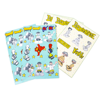 Autocollants personnalisés en papier auto-adhésif découpés à la forme, autocollants promotionnels de dessins animés, feuille d'autocollants en vinyle personnalisée imperméable