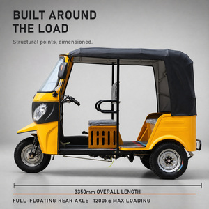 OEM disponible, Auto-rickshaw diesel à double amortisseur, cabine fermée, Moto-taxi à essence pour service de taxi - Product Image 3