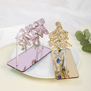 Chi phí thấp <span class=keywords><strong>Acrylic</strong></span> Stud Bông tai đứng bạc trang sức hiển thị đứng mới thiết kế vòng cổ trang sức Prop lưu trữ đứng - Product Image 1