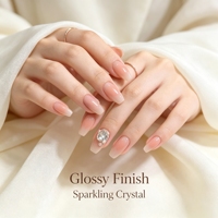 Faux ongles roses français de haute qualité en gros avec colle, forme carrée tendance pour le quotidien et les occasions spéciales