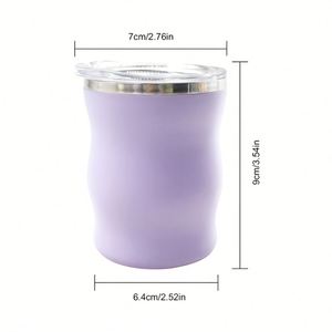 Vaso Térmico Mini de Acero Inoxidable de 150ml (5oz) con Asa y Tapa, Exterior de PP, Reutilizable, para Yerba Mate, Café o Cerveza - Product Image 2