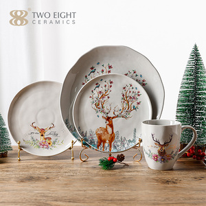Assiettes en céramique <span class=keywords><strong>de</strong></span> Noël les plus vendues, tasses à café en <span class=keywords><strong>porcelaine</strong></span>, vaisselle, vaisselle <span class=keywords><strong>de</strong></span> <span class=keywords><strong>table</strong></span>, services <span class=keywords><strong>de</strong></span> <span class=keywords><strong>table</strong></span> - Product Image 2
