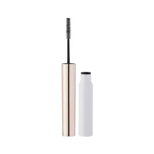 Aluminium Golden Cover Plastic Transparante Fles Mascara Buis Backing Mascara Wands Verpakking Met Dunne Mascara Borstels