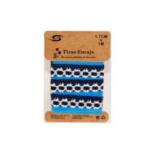 Nastri in pizzo Ilan 1,7 cm x 1 m colore caffè per decorazioni e cucito artigianale - Product Image 1